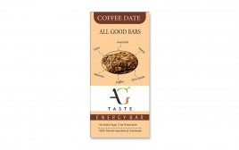 All Good Taste Coffee Date Energy Bar   Box  30 grams